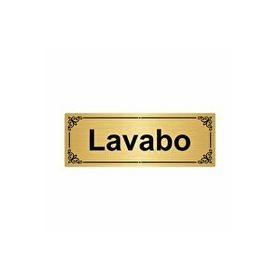 Özarslan Dizayn Lavabo 7x20 cm Altın Renk Metal Yönlendirme Levhası