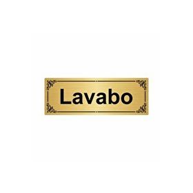 Özarslan Dizayn Lavabo 7x20 cm Altın Renk Metal Yönlendirme Levhası