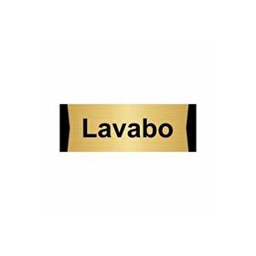 Özarslan Dizayn Lavabo 7x20 cm Altın Renk Metal Yönlendirme Levhası