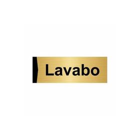 Özarslan Dizayn Lavabo 7x20 cm Altın Renk Metal Yönlendirme Levhası