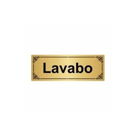 Özarslan Dizayn Lavabo 7x20 cm Altın Renk Metal Yönlendirme Levhası
