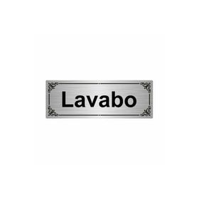 Özarslan Dizayn Lavabo 7x20 cm Gümüş Renk Metal Yönlendirme Levhası