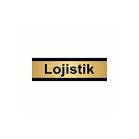 Özarslan Dizayn Lojistik 5x20 cm Altın Renk Metal Yönlendirme Levhası