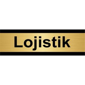 Özarslan Dizayn Lojistik 5x20 cm Altın Renk Metal Yönlendirme Levhası
