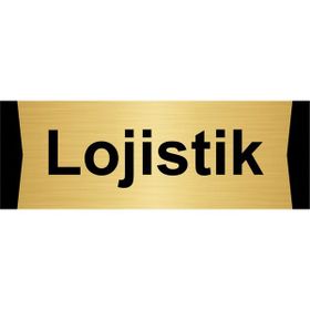 Özarslan Dizayn Lojistik 5x20 cm Altın Renk Metal Yönlendirme Levhası