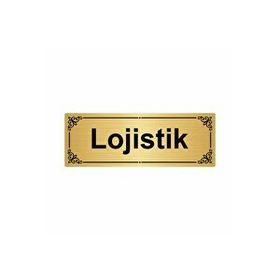 Özarslan Dizayn Lojistik 7x20 cm Altın Renk Metal Yönlendirme Levhası
