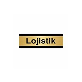 Özarslan Dizayn Lojistik 7x20 cm Altın Renk Metal Yönlendirme Levhası