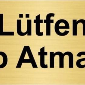 Özarslan Dizayn Lütfen Çöp Atmayın 5x20 cm Altın Renk Metal Yönlendirme Levhası