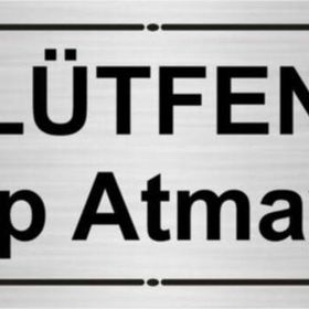 Özarslan Dizayn Lütfen Çöp Atmayın 7x20 cm Gümüş Renk Metal Yönlendirme Levhası