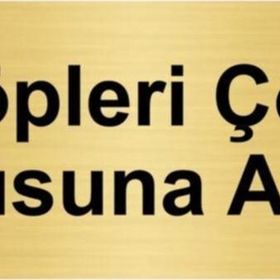 Özarslan Dizayn Lütfen Çöpleri Çöp Kutusuna Atınız 7x20 cm Altın Renk Metal Yönlendirme Levhası