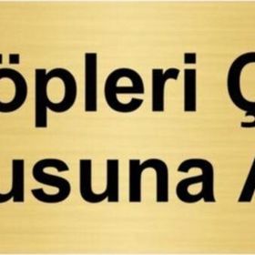 Özarslan Dizayn Lütfen Çöpleri Çöp Kutusuna Atınız 7x20 cm Altın Renk Metal Yönlendirme Levhası