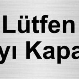 Özarslan Dizayn Lütfen Kapıyı Kapatınız 7x20 cm Gümüş Renk Metal Yönlendirme Levhası