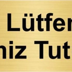 Özarslan Dizayn Lütfen Temiz Tutunuz 10x20 cm Altın Renk Metal Yönlendirme Levhası