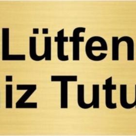 Özarslan Dizayn Lütfen Temiz Tutunuz 10x20 cm Altın Renk Metal Yönlendirme Levhası