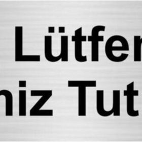 Özarslan Dizayn Lütfen Temiz Tutunuz 5x20 cm Gümüş Renk Metal Yönlendirme Levhası