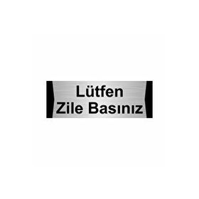 Özarslan Dizayn Lütfen Zile Basınız 5x20 cm Gümüş Renk Metal Yönlendirme Levhası