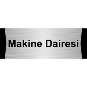 Özarslan Dizayn Makine Dairesi 10x20 cm Gümüş Renk Metal Yönlendirme Levhası