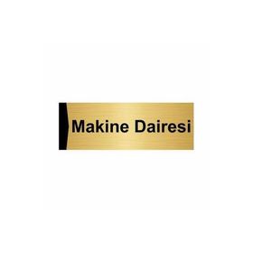 Özarslan Dizayn Makine Dairesi 5x20 cm Altın Renk Metal Yönlendirme Levhası