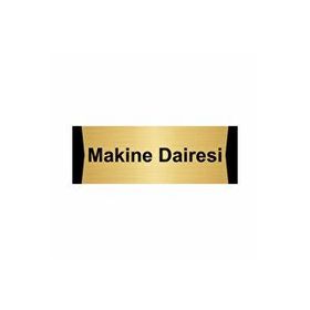 Özarslan Dizayn Makine Dairesi 5x20 cm Altın Renk Metal Yönlendirme Levhası