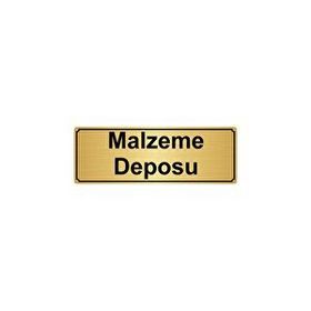 Özarslan Dizayn Malzeme Deposu 10x20 cm Altın Renk Metal Yönlendirme Levhası