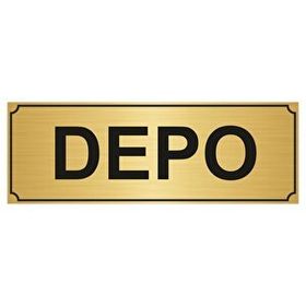 Özarslan Dizayn Malzeme Deposu 10x20 cm Altın Renk Metal Yönlendirme Levhası
