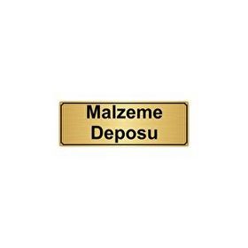 Özarslan Dizayn Malzeme Deposu 7x20 cm Altın Renk Metal Yönlendirme Levhası