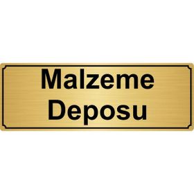 Özarslan Dizayn Malzeme Deposu 7x20 cm Altın Renk Metal Yönlendirme Levhası