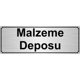 Özarslan Dizayn Malzeme Deposu 7x20 cm Gümüş Renk Metal Yönlendirme Levhası