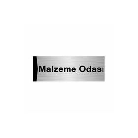 Özarslan Dizayn Malzeme Odası 10x20 cm Gümüş Renk Metal Yönlendirme Levhası
