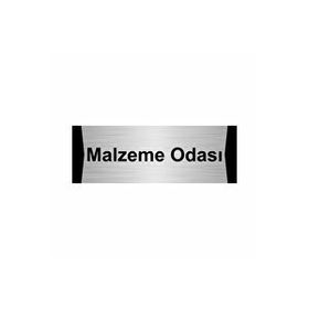 Özarslan Dizayn Malzeme Odası 10x20 cm Gümüş Renk Metal Yönlendirme Levhası