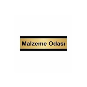 Özarslan Dizayn Malzeme Odası 5x20 cm Altın Renk Metal Yönlendirme Levhası