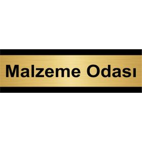 Özarslan Dizayn Malzeme Odası 5x20 cm Altın Renk Metal Yönlendirme Levhası