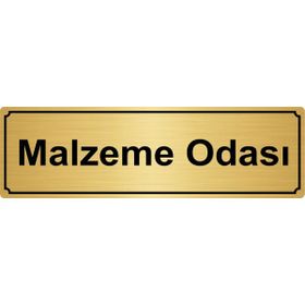 Özarslan Dizayn Malzeme Odası 5x20 cm Altın Renk Metal Yönlendirme Levhası