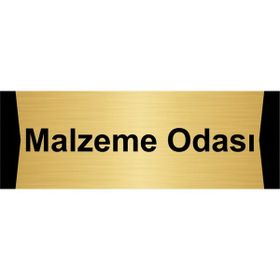 Özarslan Dizayn Malzeme Odası 5x20 cm Altın Renk Metal Yönlendirme Levhası