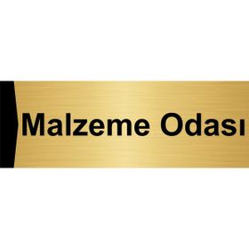 Özarslan Dizayn Malzeme Odası 5x20 cm Altın Renk Metal Yönlendirme Levhası