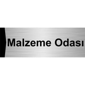Özarslan Dizayn Malzeme Odası 5x20 cm Gümüş Renk Metal Yönlendirme Levhası