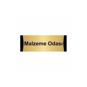 Özarslan Dizayn Malzeme Odası 7x20 cm Altın Renk Metal Yönlendirme Levhası