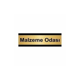 Özarslan Dizayn Malzeme Odası 7x20 cm Altın Renk Metal Yönlendirme Levhası