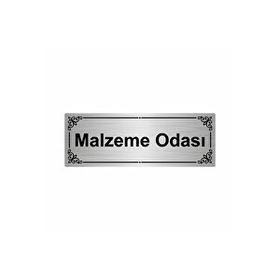 Özarslan Dizayn Malzeme Odası 7x20 cm Gümüş Renk Metal Yönlendirme Levhası