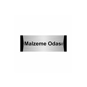 Özarslan Dizayn Malzeme Odası 7x20 cm Gümüş Renk Metal Yönlendirme Levhası