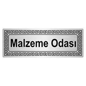 Özarslan Dizayn Malzeme Odası 7x20 cm Metal Gümüş Renk Metal Yönlendirme Levhası