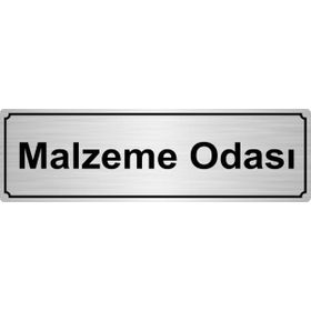 Özarslan Dizayn Malzeme Odası 7x20 cm Metal Gümüş Renk Metal Yönlendirme Levhası