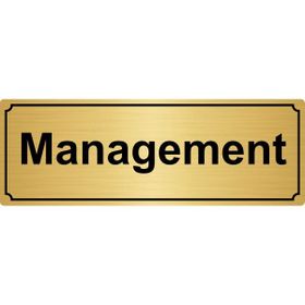 Özarslan Dizayn Managament 10x20 cm Altın Renk Metal Yönlendirme Levhası