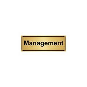 Özarslan Dizayn Managament 7x20 cm Altın Renk Metal Yönlendirme Levhası