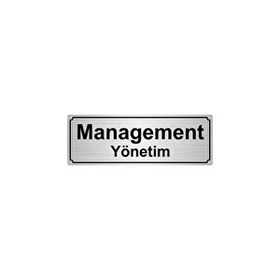 Özarslan Dizayn Managament 7x20 cm Gümüş Renk Metal Yönlendirme Levhası