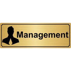 Özarslan Dizayn Management 10x20 cm Altın Renk Metal Yönlendirme Levhası