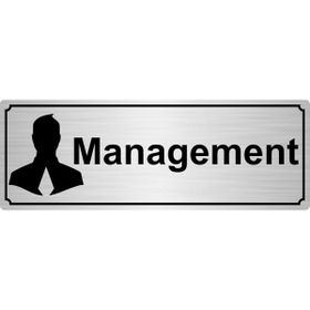 Özarslan Dizayn Management 10x20 cm Gümüş Renk Metal Yönlendirme Levhası