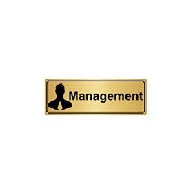 Özarslan Dizayn Management 7x20 cm Altın Renk Metal Yönlendirme Levhası