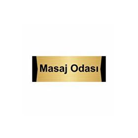 Özarslan Dizayn Masaj Odası 10x20 cm Altın Renk Metal Yönlendirme Levhası
