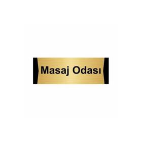 Özarslan Dizayn Masaj Odası 7x20 cm Altın Renk Metal Yönlendirme Levhası